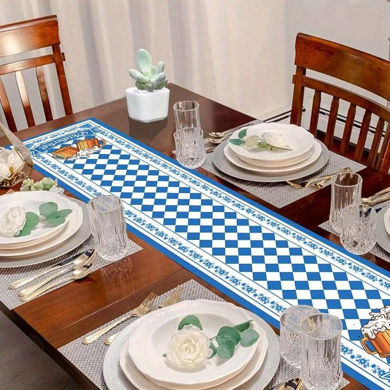 1 stycke bordslöpare med rombmönster – WiesnLäufer Oktoberfest 2026