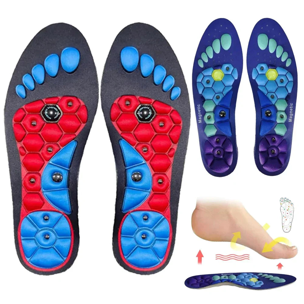 Akupressur Einlegesohlen, magnetisch, für Damen und Herren, EVA, Fußmassage, orthopädisch.