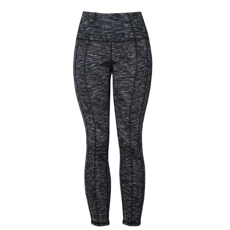 Graue Sport-Leggings, figurformend, atmungsaktiv, für Damen, Fitness, elastisch.