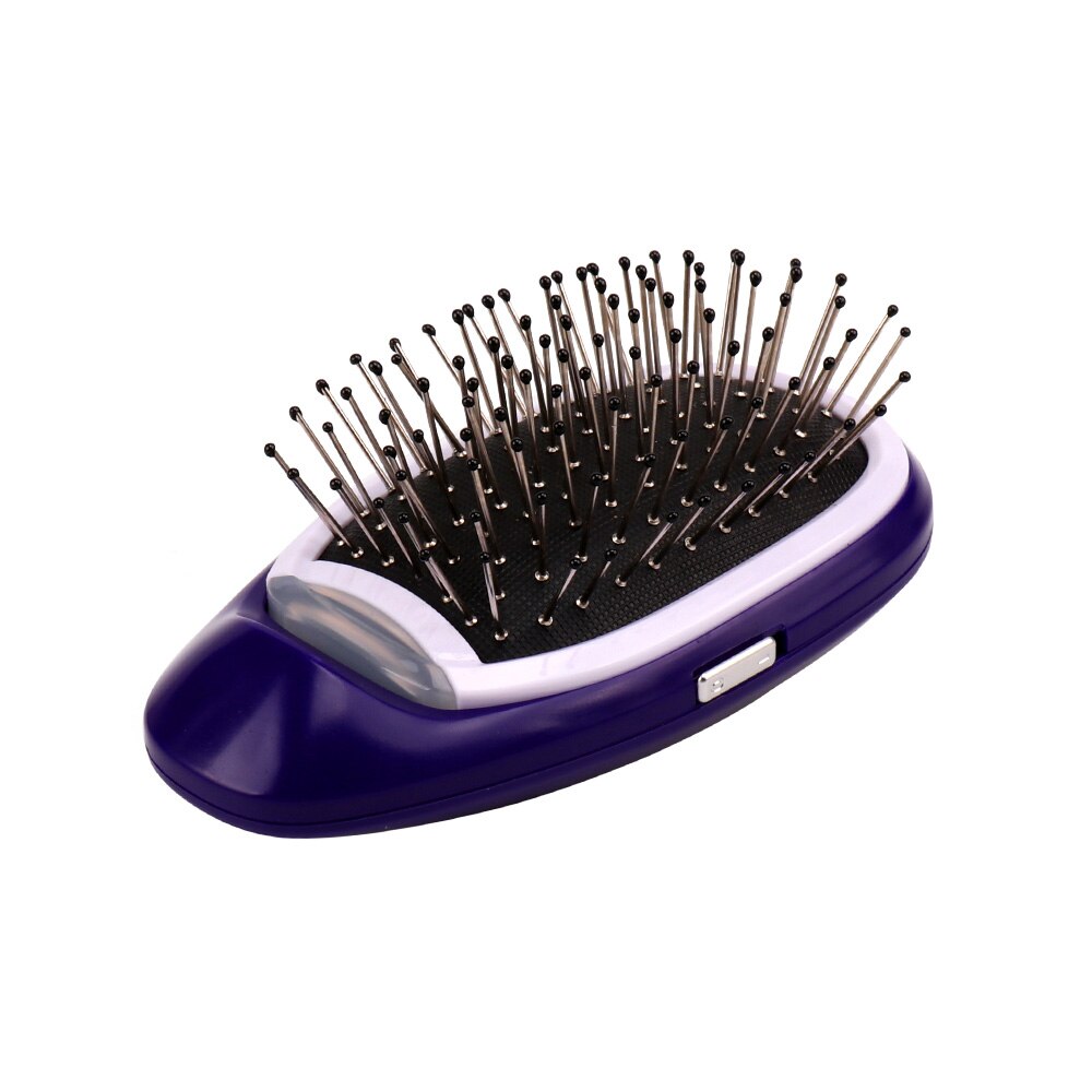 Elektrische Haarbürste lila, Massagefunktion, antistatisch, Haarpflege, ergonomisch