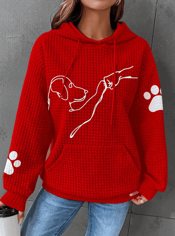 Varm damhoodie med hundmotiv – Selma