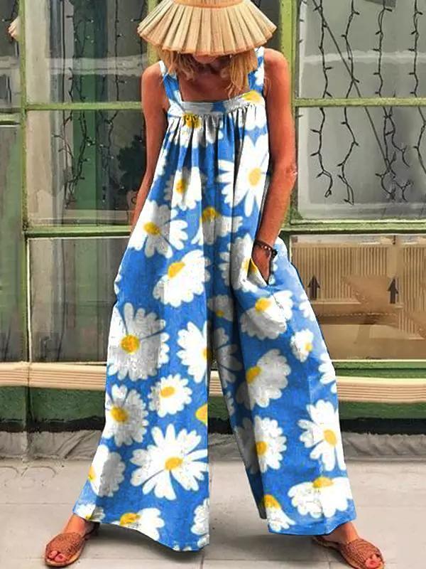 Ärmlös blommig jumpsuit – Isabeau