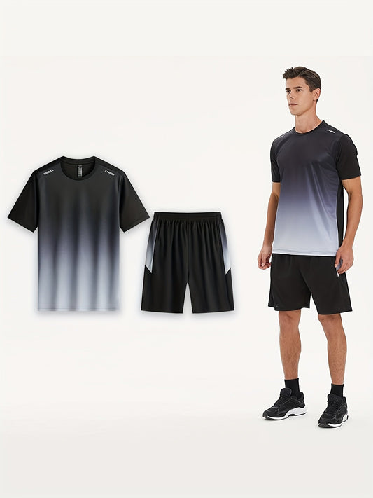 Andningsaktivt sportset för herrar med t-shirt och shorts - PowerMove