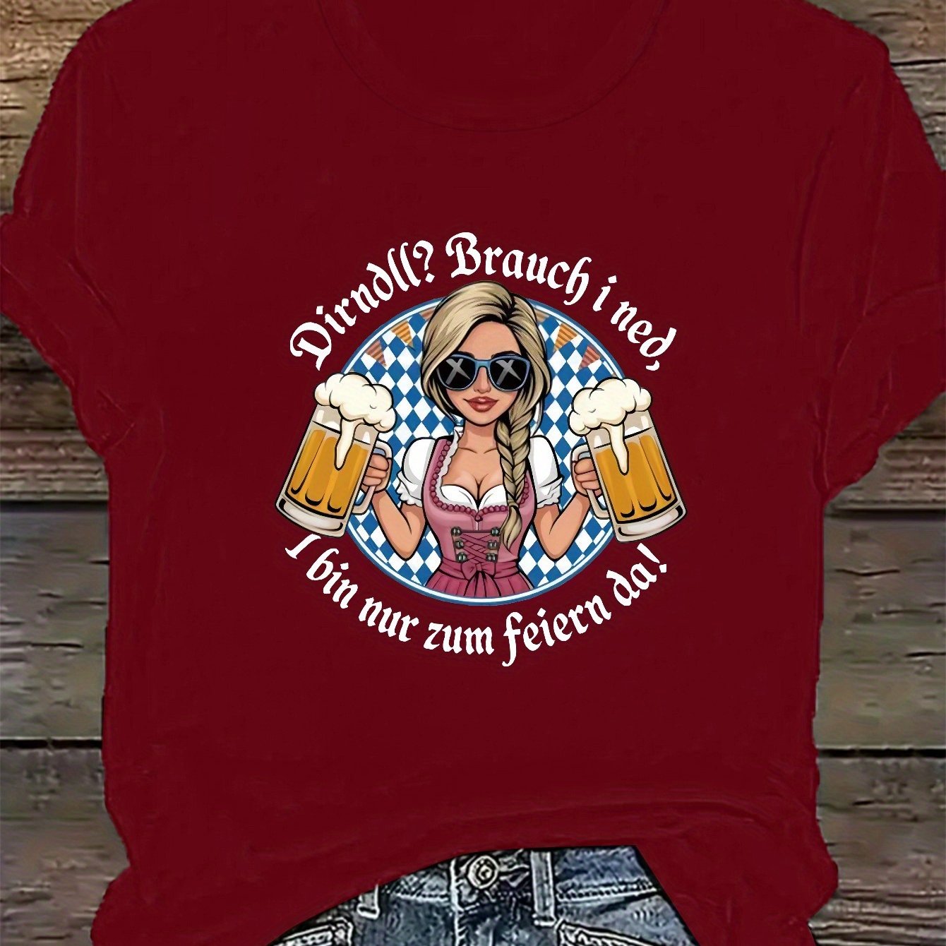 Damer Plus Size kortärmad t-shirt – Liesl Oktoberfest 2026