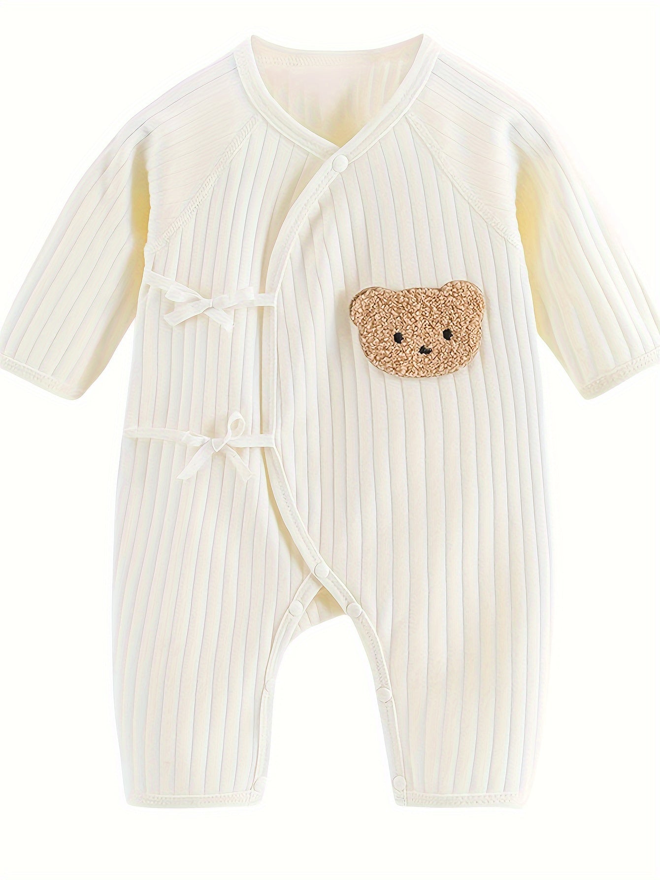Mjukt babybody-set med björnmotiv – unisex långärmad body