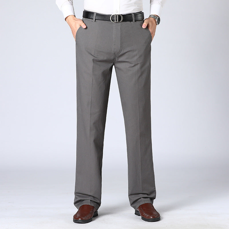 Graue Herren-Businesshose, elegant, aus Baumwolle, ideal für Büro und formelle Anlässe.