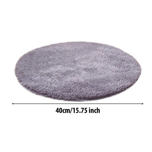 Grauer runder Heizteppich für Katzen, 40 cm Durchmesser, weiches Material, Haustierbedarf.