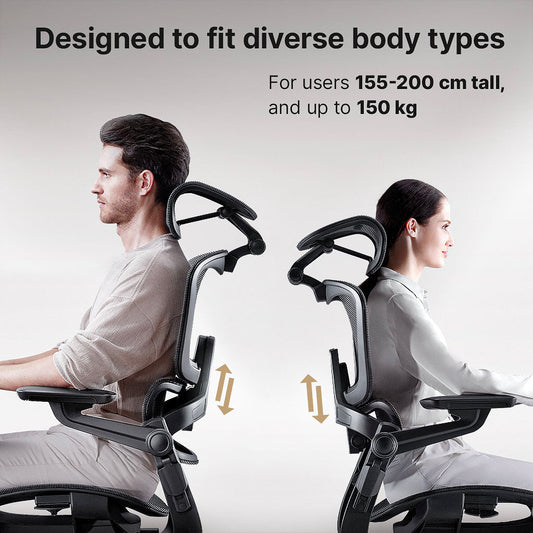 Ergonomisk kontorsstol med 16 justerbara funktioner - ErgoFlex
