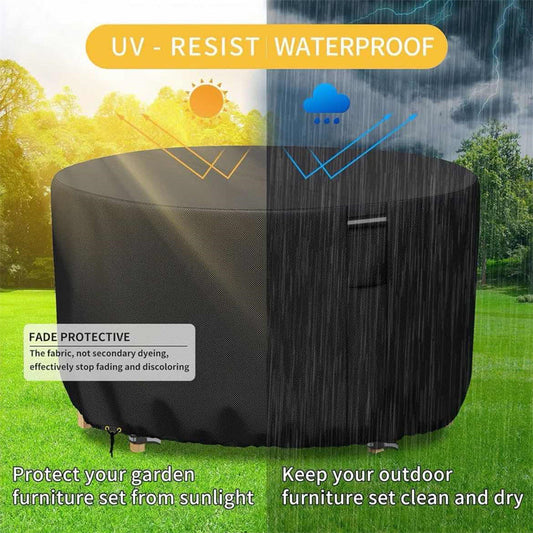 Heavy-Duty Round Patio Furniture Cover with Air Vent 2