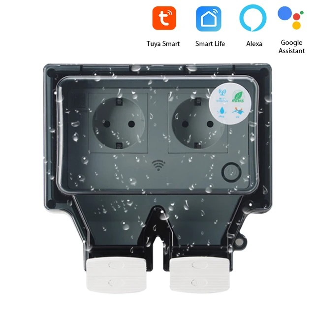Smart WiFi utomhusuttag med IP66 vattentålighet - Voltura