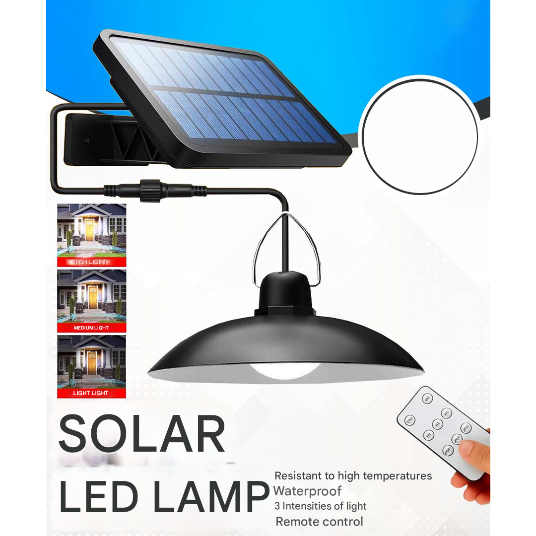 Trådlöst solenergi-LED-lampset med fjärrkontroll – TwinRay