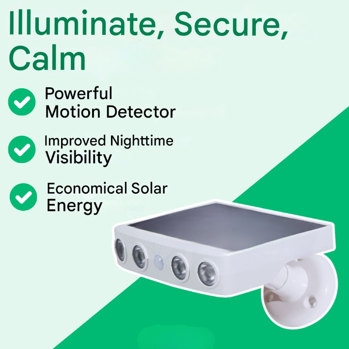 Solar-utomhusbelysning med rörelsesensor – Lumina