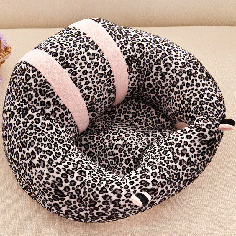 Leopardenmuster Baby-Sitzkissen, weich, rosa Streifen, bequem, stützend, Wohnzimmer.