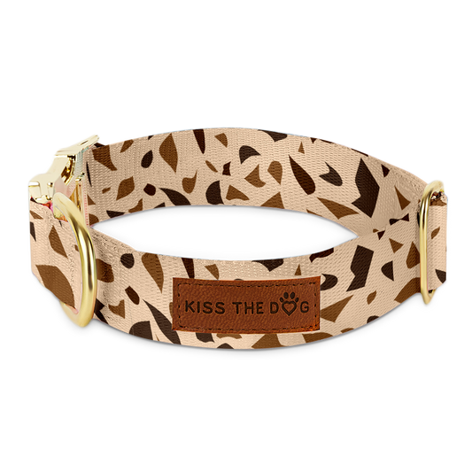 Hundhalsband med gyllene accenter – GoldenTerra