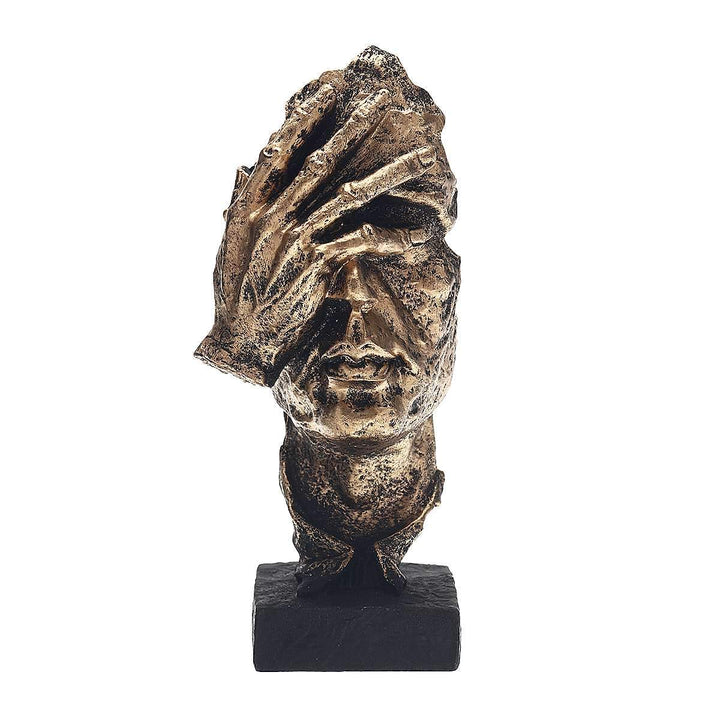 Abstrakt guldig skulptur – Soren