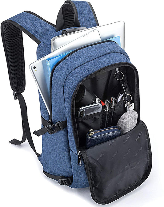 Extra stor anti-stöld laptop- och reseryggsäck med USB-port – 30–50 L