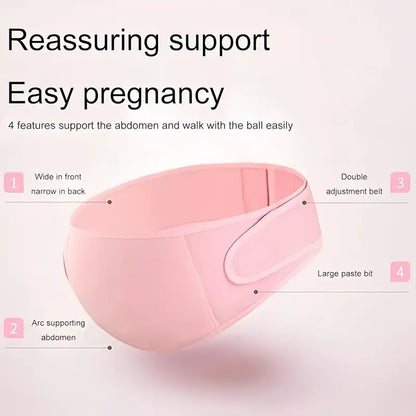 Rosa Schwangerschaftsgürtel, verstellbar, stützt Bauch, bequem, elastisch, für werdende Mütter.