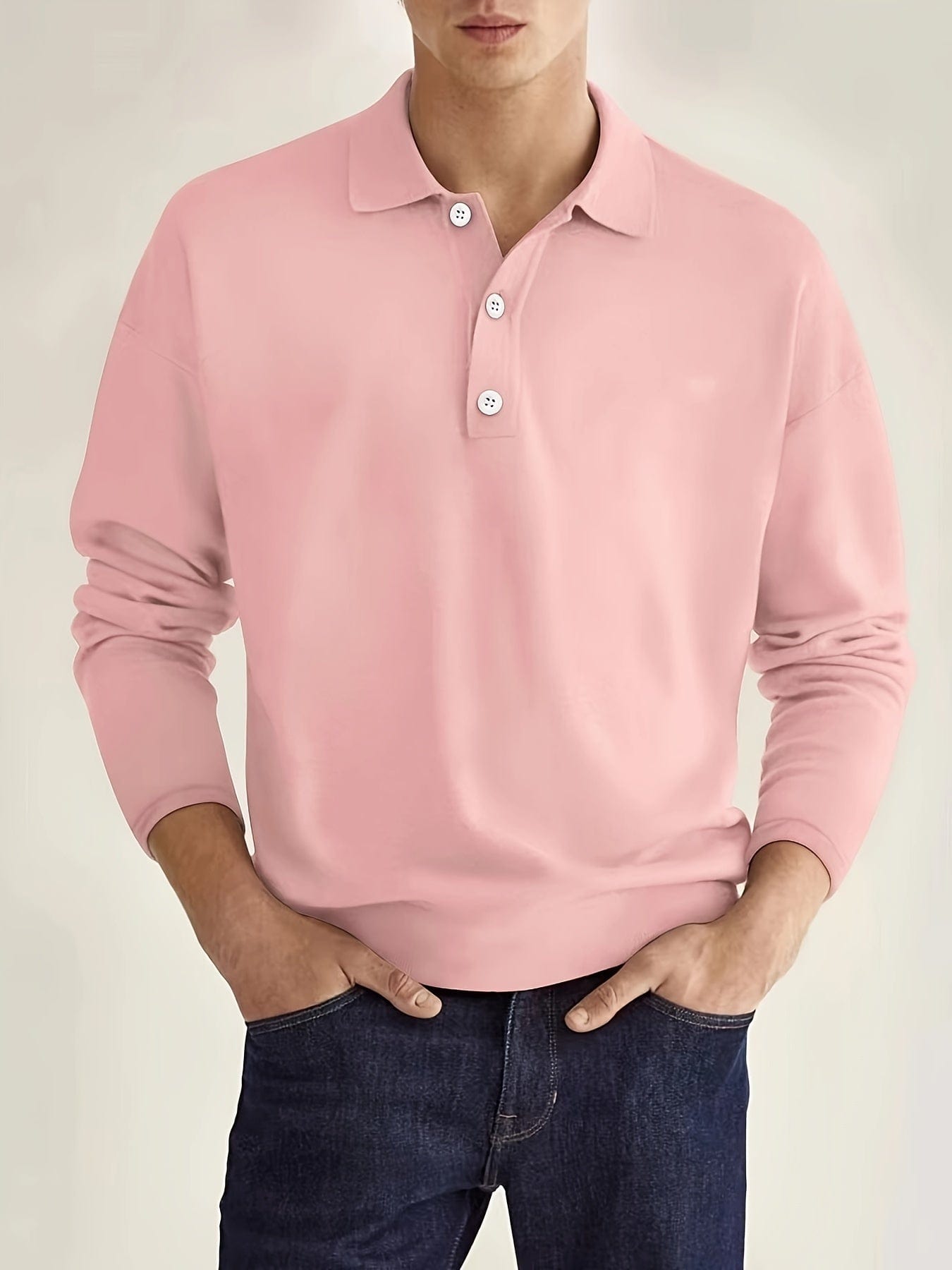 Herrpolo med långa ärmar - Matthias