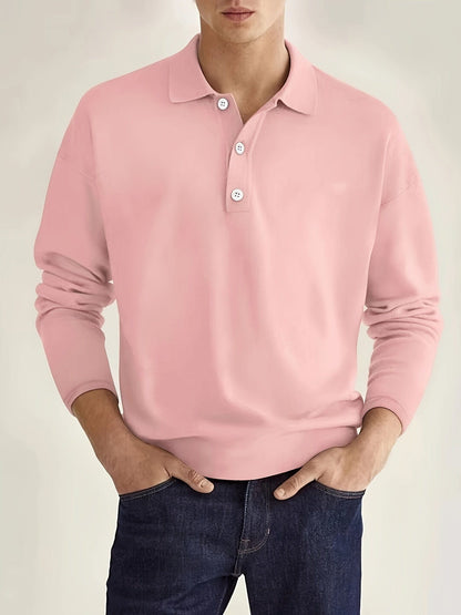 Herrpolo med långa ärmar - Matthias