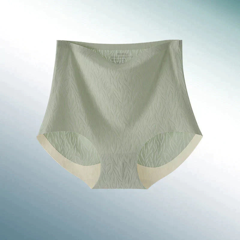 Damen Seamless Slip, grün, nahtlos, hoher Bund, bequem, atmungsaktiv, Unterwäsche.