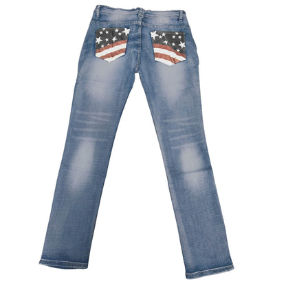 Damernas bootcutjeans med flaggdetaljer – Madison
