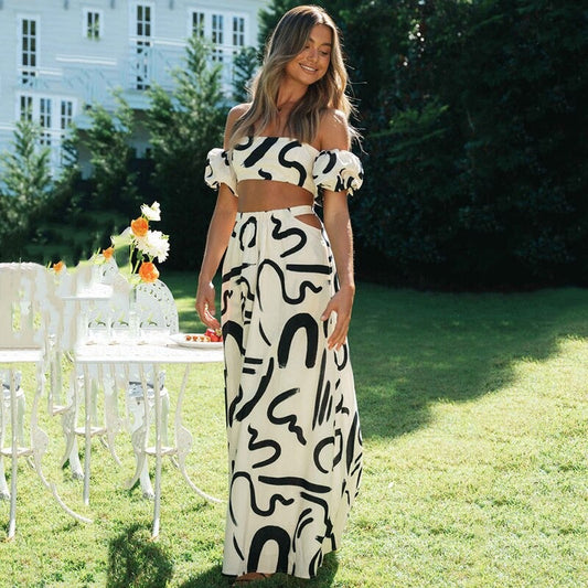 Lätt och stilfullt tvådelat boho-set för dam – Amira