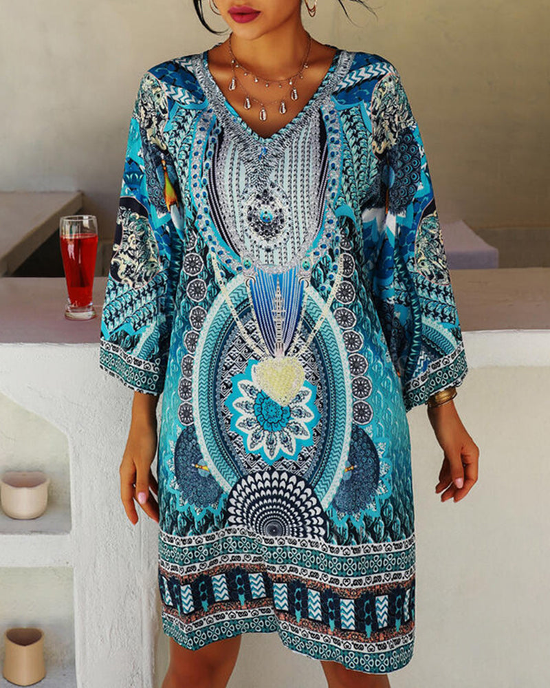 Boho sommarklänning med lös passform – Nina