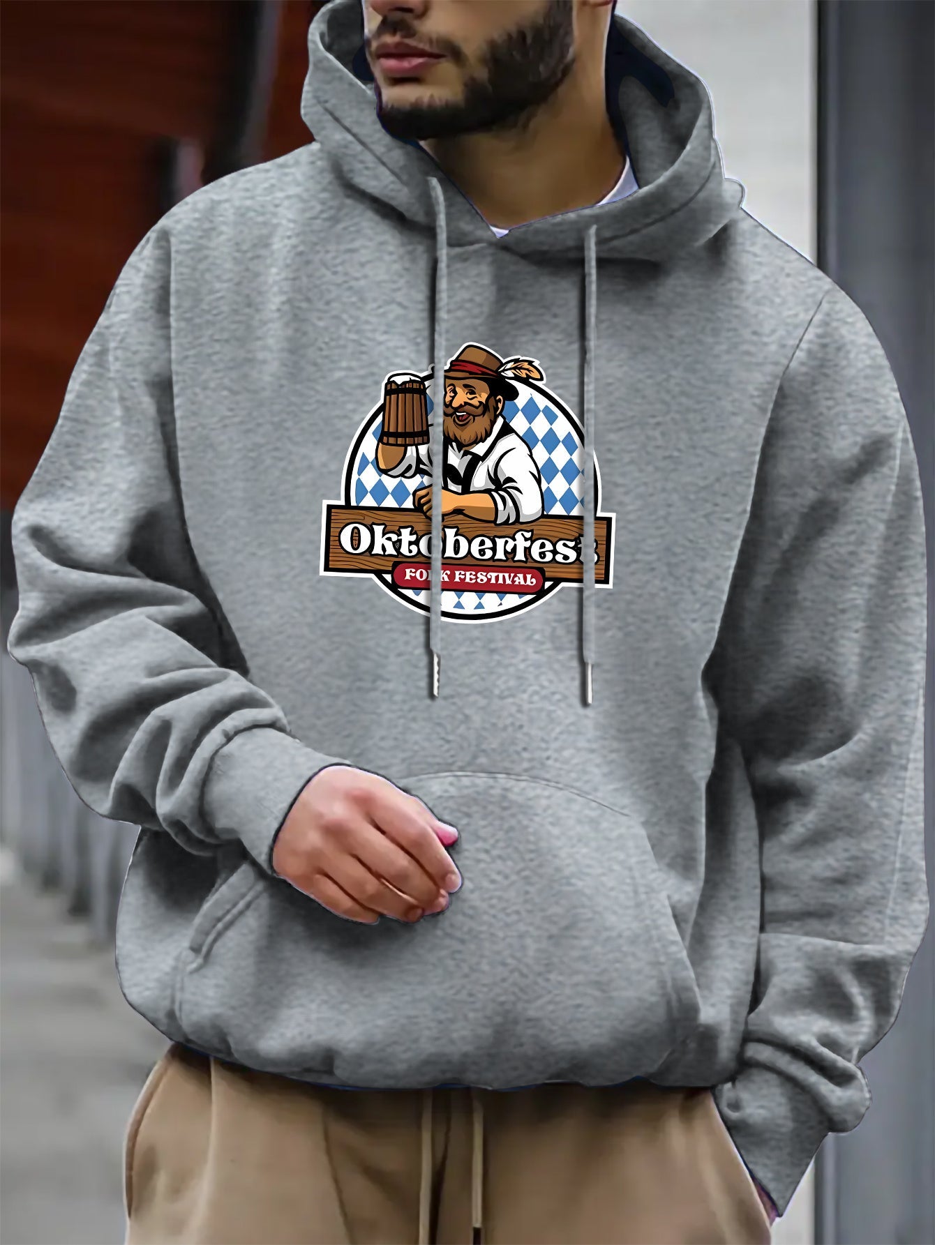 Bekväm herrhoodie – Thomas Oktoberfest 2025