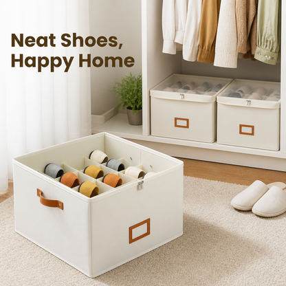 Foldable Shoe Organizer — Breathable, Space-Saving Closet Storage 1
