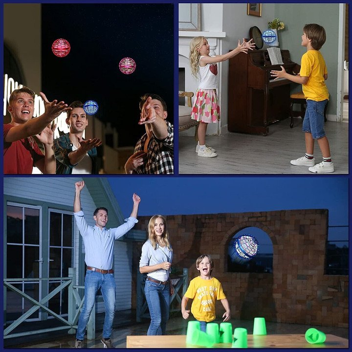 Mini-flygdrönare med LED-lampor för barn – handstyrd och säker