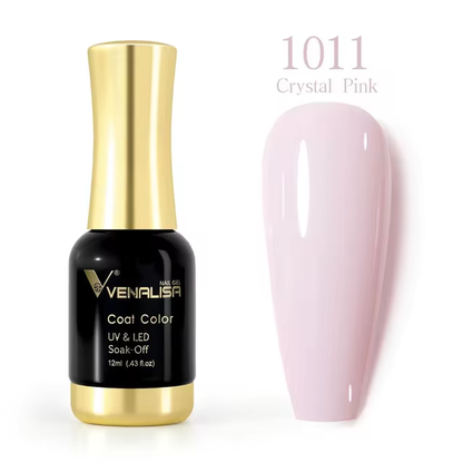 Venalisa Nagellack 1011 Crystal Pink, UV LED, 12ml, glänzend, langanhaltend, Soak-Off.