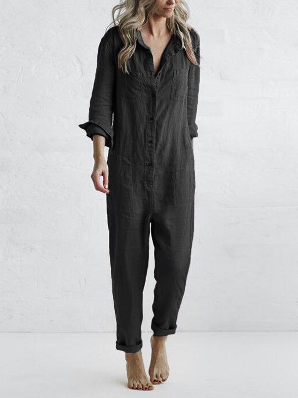 Lättsamma jumpsuit - Liv | 100 % bomull, med praktiska fickor