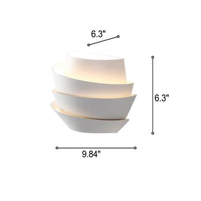Moderne weiße Wandleuchte, spiralförmig, 6,3 Zoll, energiesparend, Innenbeleuchtung.