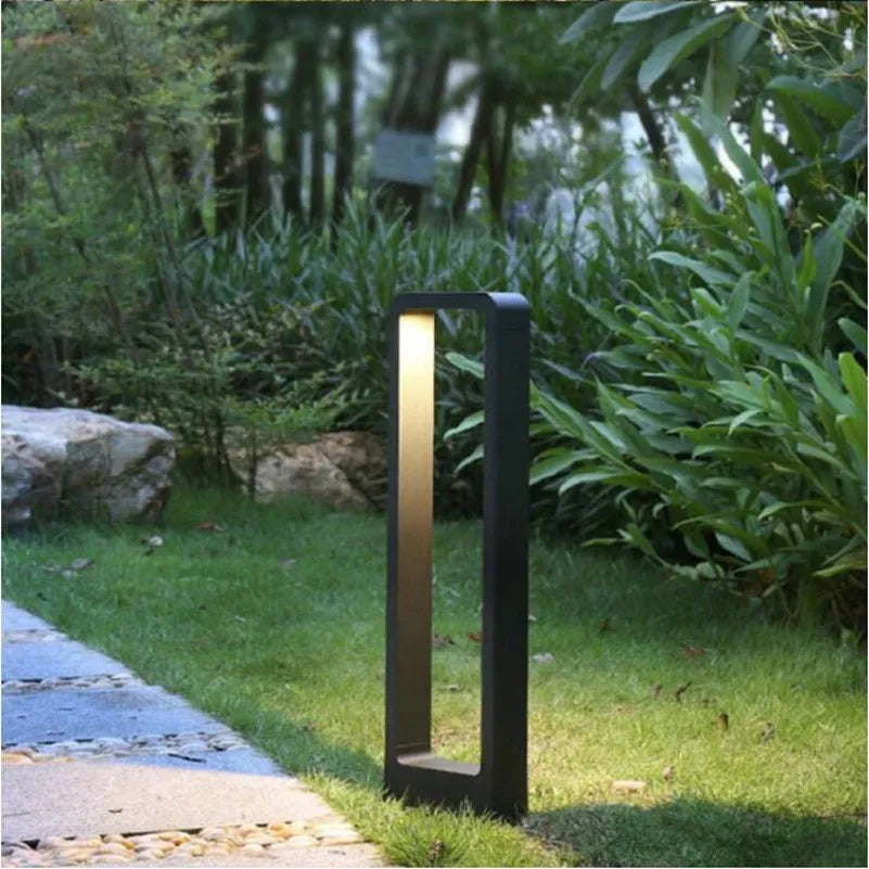 Wasserdichte LED-Rasenlampe, schwarz, 15W, für Gartenbeleuchtung, COB-LED, Außenbereich.