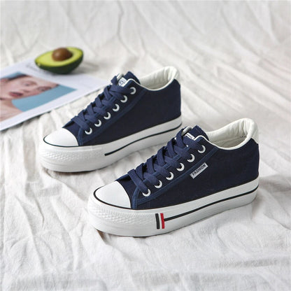 Snygga damsneakers i canvas med platåsula - Leonie