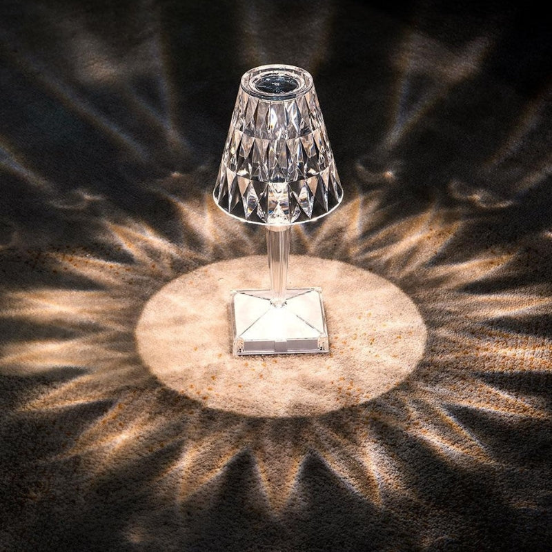 Kristallbordslampa med touch-kontroll - LumeCrystal