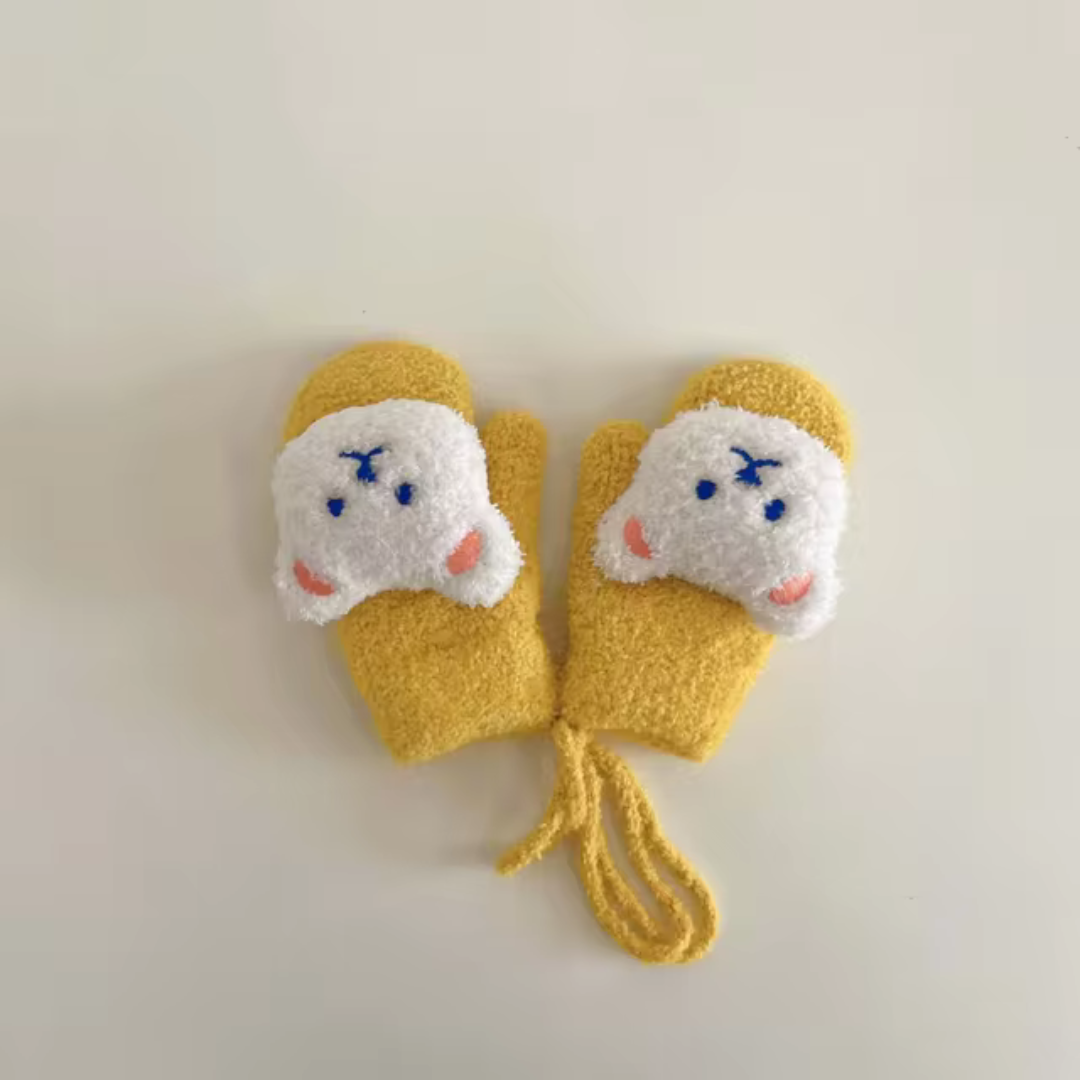 Barnens vinterhandskar med björnmotiv – TinyBear-handskar