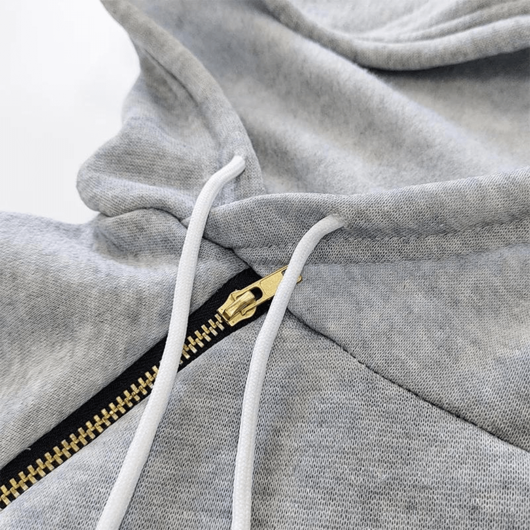Höstlig hoodie sweatkjol med fickor - Isabella