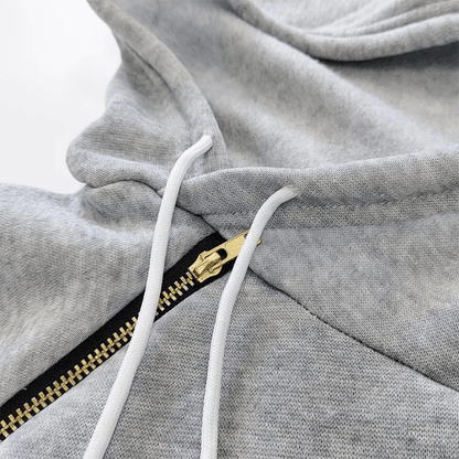 Höstlig hoodie sweatkjol med fickor - Isabella