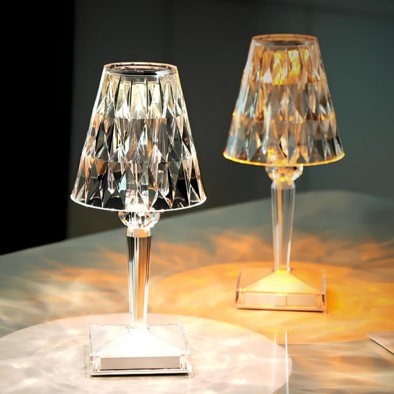 Kristallbordslampa med touch-kontroll - LumeCrystal