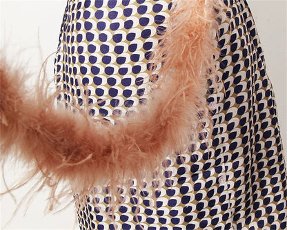 Tvådelad chiffonghöstoutfit med bälte och kjol – Maurelle