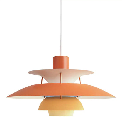 Moderne Pendelleuchte, mehrfarbig, skandinavisches Design, Metall, Wohnzimmerbeleuchtung.