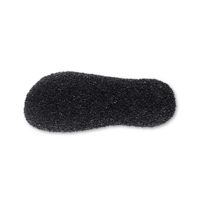 Schwarze Einlegesohle aus Schaumstoff, ergonomisch, rutschfest, für Schuhe, Komfort.