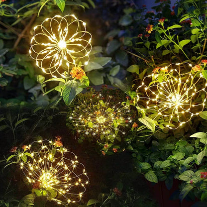 Vattentät solträdgårdslampa med fyrverkerieffekt – SparkGlow