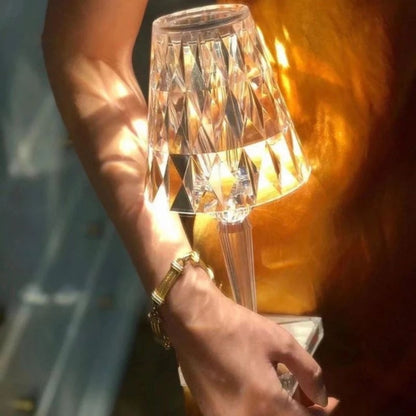 Kristallbordslampa med touch-kontroll - LumeCrystal