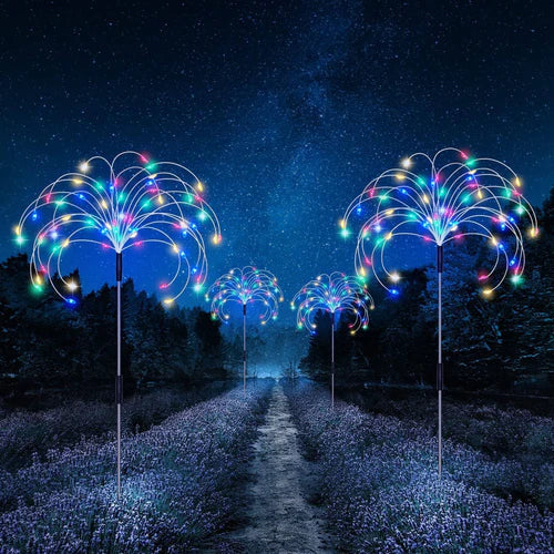 Vattentät solträdgårdslampa med fyrverkerieffekt – SparkGlow