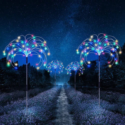 Vattentät solträdgårdslampa med fyrverkerieffekt – SparkGlow