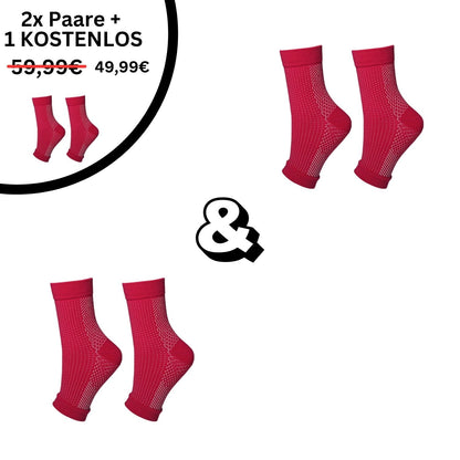 Rote Kompressionssocken Angebot, 2+1 gratis, atmungsaktiv, Sport, Rabatt, bequem, langlebig.