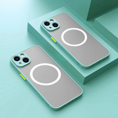 Matt magnetiskt mobilskal med MagSafe och fallskydd – 1+1 GRATIS