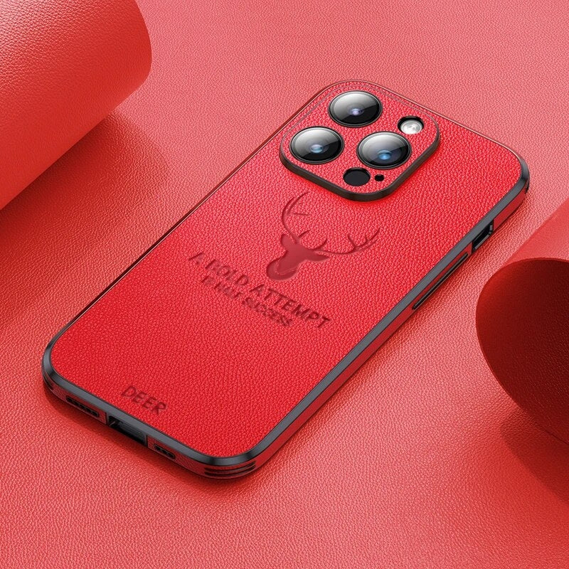 Lyxigt iPhone-fodral i hjortskinn - Veltro